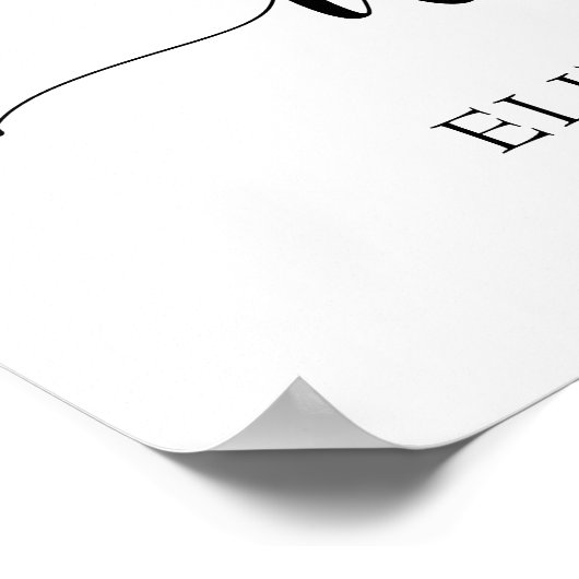 スクリプモダント4フォトコラージュの結婚ウェルカムサイン ポスター (角)