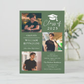 スクリプモダント4フォトコラージュ卒業パーティー 招待状 (スタンド正面)