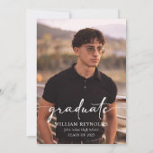 スクリプモダント4フォトコラージュ卒業パーティー 招待状 (裏面)