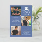 スクリプモダント4フォトコラージュ卒業パーティー 招待状 (スタンド正面)