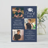 スクリプモダント4フォトコラージュ卒業パーティー 招待状 (スタンド正面)