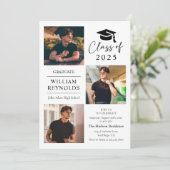 スクリプモダント4フォトコラージュ卒業パーティー 招待状 (スタンド正面)