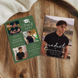 スクリプモダント4フォトコラージュ卒業パーティー 招待状