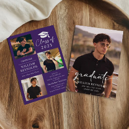 スクリプモダント4フォトコラージュ卒業パーティー 招待状