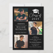 スクリプモダント4フォトコラージュ卒業パーティー 招待状 (正面)