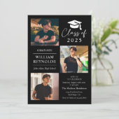 スクリプモダント4フォトコラージュ卒業パーティー 招待状 (スタンド正面)