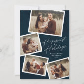 スクリプモダント4フォトコラージュ最も幸せ シーズンカード (正面)