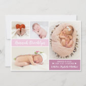 スクリプモダント4フォトコラージュ誕生 案内状 (正面)