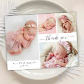 スクリプモダント4フォトコラージュ赤ちゃん女の子ありがとう サンキューカード