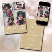 スクリプモダント4フォトライト金ゴールド卒業 案内状