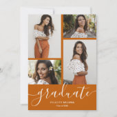 スクリプモダント4写真の卒業 招待状 (正面)