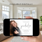 スクリプモダント6フォトオーバーレイ卒業パーティー 招待状