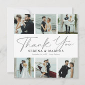 スクリプモダント6フォト結婚ズ サンキューカード (正面)