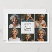 スクリプモダント7 – 写真コラージュ葬儀/メモリアル サンキューカード (正面)