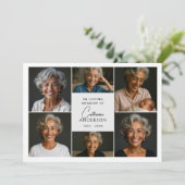 スクリプモダント7 – 写真コラージュ葬儀/メモリアル サンキューカード (スタンド正面)