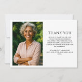 スクリプモダント7 – 写真コラージュ葬儀/メモリアル サンキューカード (裏面)