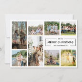 スクリプモダント8フォトコラージメリークリスマス シーズンカード (正面)