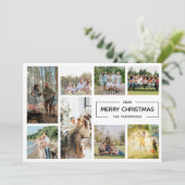 スクリプモダント8フォトコラージメリークリスマス シーズンカード (スタンド正面)