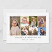 スクリプモダント8フォトコラージュシンプル卒業 招待状 (裏面)