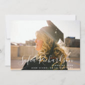 スクリプモダント8フォトコラージュシンプル卒業 案内状 (正面)