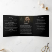 スクリプモダント8写真の葬儀/メモリアル 三つ折りプログラム (内部)