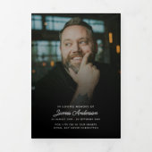 スクリプモダント8写真の葬儀/メモリアル 三つ折りプログラム (カバー)