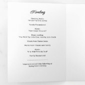 スクリプモダント8写真の葬儀/メモリアル 三つ折りプログラム (内部最初)