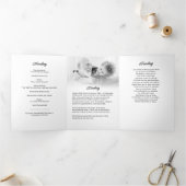 スクリプモダント8写真の葬儀/メモリアル 三つ折りプログラム (内部)