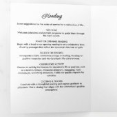 スクリプモダント8写真の葬儀/メモリアル 三つ折りプログラム (内部最初)