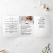 スクリプモダント8写真の葬儀/メモリアル 三つ折りプログラム (内部)