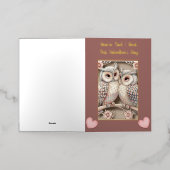 スクリプモダント「あなたは「フクロウ」が必要 箔グリーティングカード (外側レイダウン)