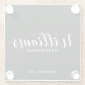 スクリプモダント・グパーソナライズされたロムスマン ガラスコースター (裏面)