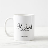 スクリプモダント・グパーソナライズされたロムスマン コーヒーマグカップ (左)