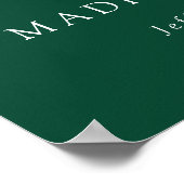 スクリプモダント・グリーン・ウェルカム卒業パーティー ポスター (角)