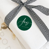 スクリプモダント・グリーン・クリスマス・ジョイ ラウンドシール