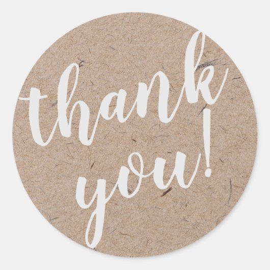 スクリプモダント・サンキューシンプル・クラフト素朴 ラウンドシール (正面)