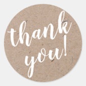 スクリプモダント・サンキューシンプル・クラフト素朴 ラウンドシール (正面)