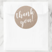 スクリプモダント・サンキューシンプル・クラフト素朴 ラウンドシール (バッグ)