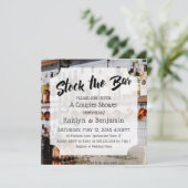 スクリプモダント、フォトストックバーカップルのシャワー 招待状 (スタンド正面)