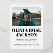 スクリプモダント&フォト卒業フォイルカード 箔招待状 (裏面)