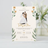 スクリプモダント&フォト結婚式招待状 招待状 (スタンド正面)