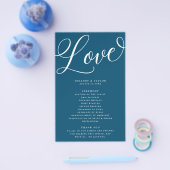 スクリプモダント・フローリッシュ・ダークブルー紙プログラム チラシ (シングル)