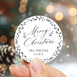 スクリプモダント・メリークリスマス・ホリデー・ギフト ラウンドシール