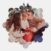 スクリプモダント"メリークリスマス"休日の写真 オーナメントカード (裏面)