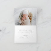 スクリプモダント・ライトパープル写真バプテスマ サンキューカード (内部)