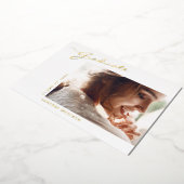 スクリプモダント |写真のグラード発表 箔招待状 (回転した状態)