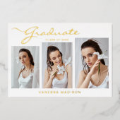 スクリプモダント |写真グラフの発表 箔招待状 (正面)