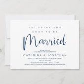 スクリプモダント、婚約ディナーパーティーお祝い 招待状 (正面)