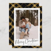 スクリプモダント | 金ゴールドの格子模様 シーズンカード (正面/裏面)