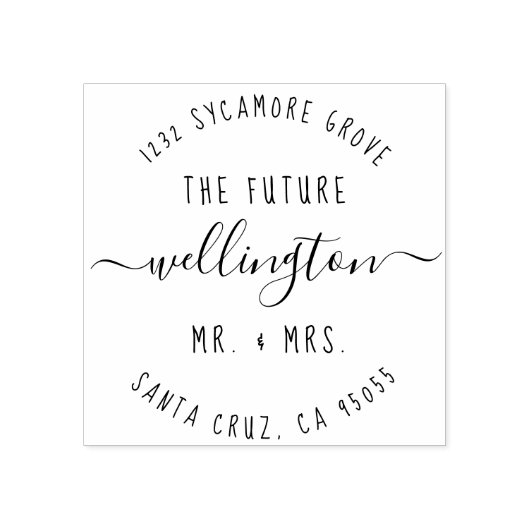 スクリプモダント「The Future Mr & Mrs.」差出人住所 ラバースタンプ (インプリント)